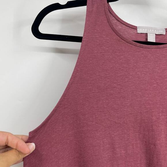 Chelsea28 Womens Purple Pink Asymmetrical Tank Dress Sleeveless Midi Size XS - Picture 8 of 12